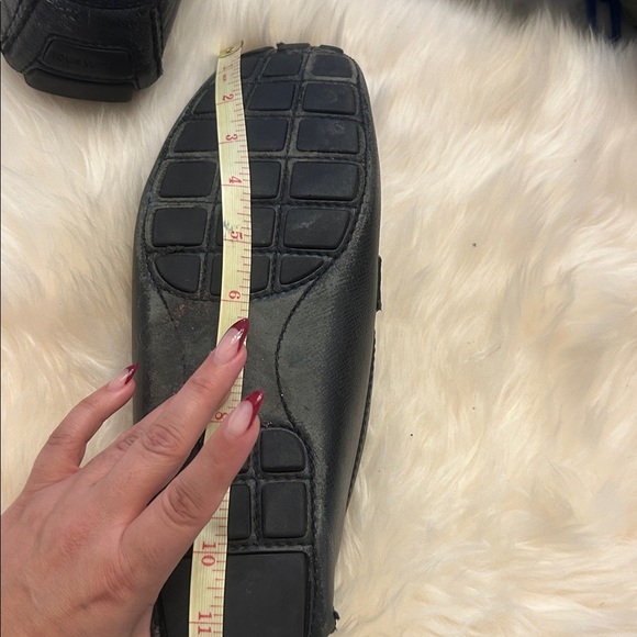 Louis Vuitton Black Leather Loafers with Silver Accent - Picture 17 of 17
